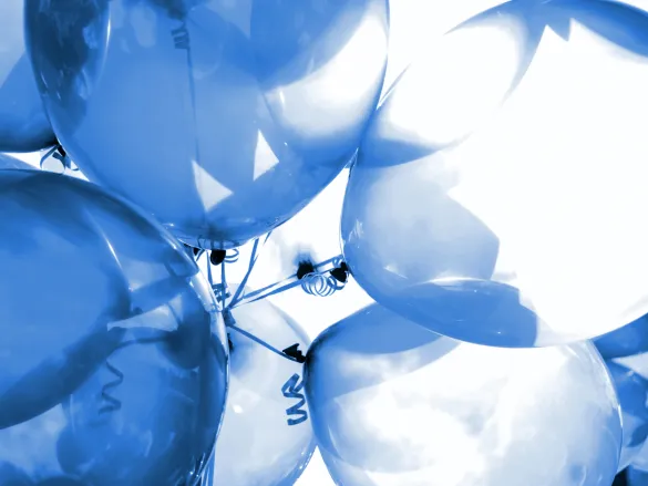 Blaue Ballons