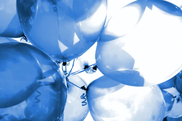 Blaue Ballons