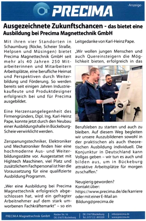 Ausgezeichnete Zukunftschancen